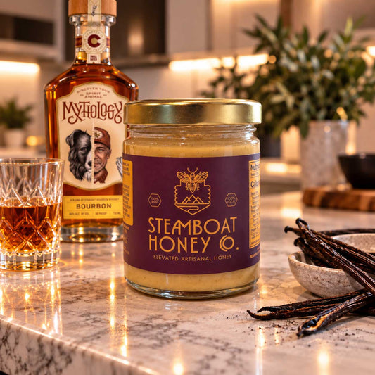 Bourbon Madagascar Vanilla Bean Whipped Honey - Steamboat Honey Company