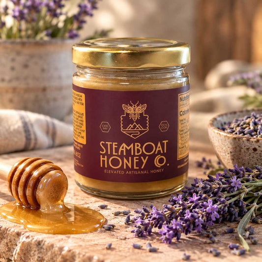 Organic Lavender Blossom Whipped Honey - Steamboat Honey Company