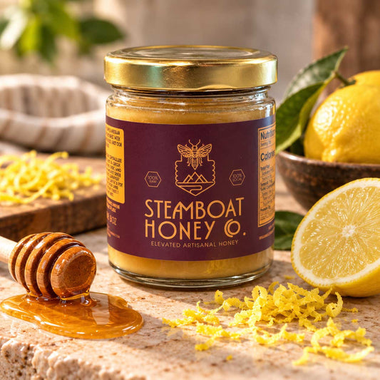 Organic Lemon Zest Whipped Honey - Steamboat Honey Company