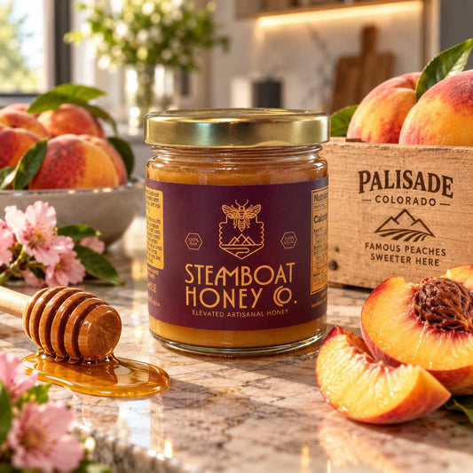 Palisade Peach Whipped Honey - Steamboat Honey Company